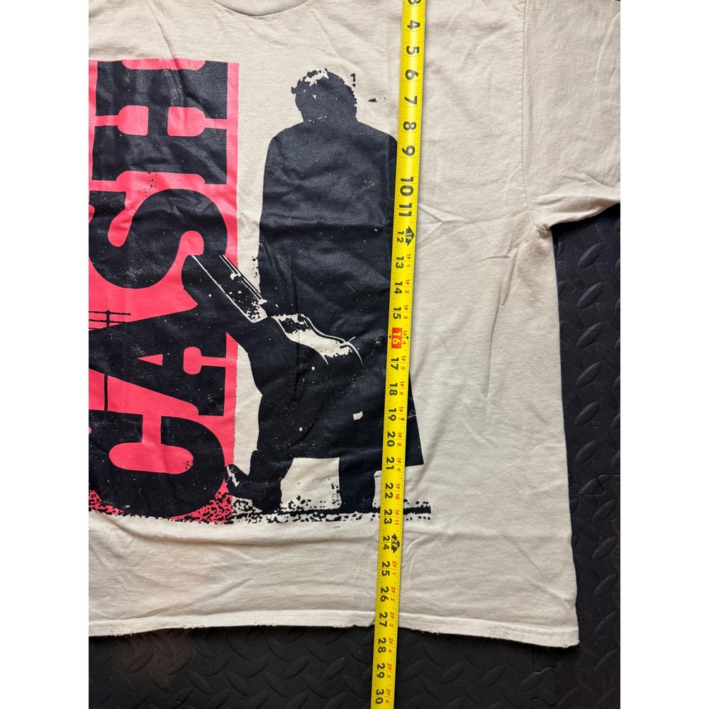 Johnny Cash Graphic T-Shirt Mens L/XL Tan Pink Man In Black Garment Dyed New - Picture 7 of 8
